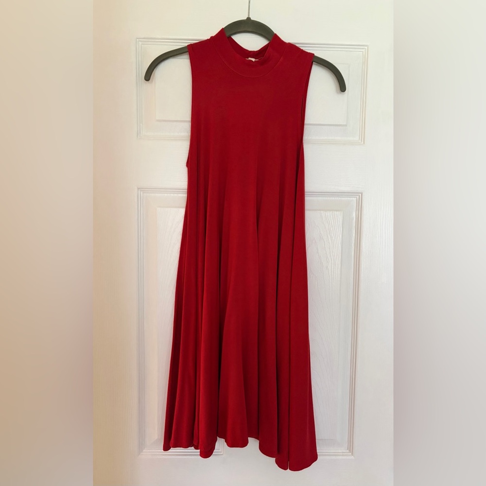 Sleeveless Dress-Burnt Orange- Small